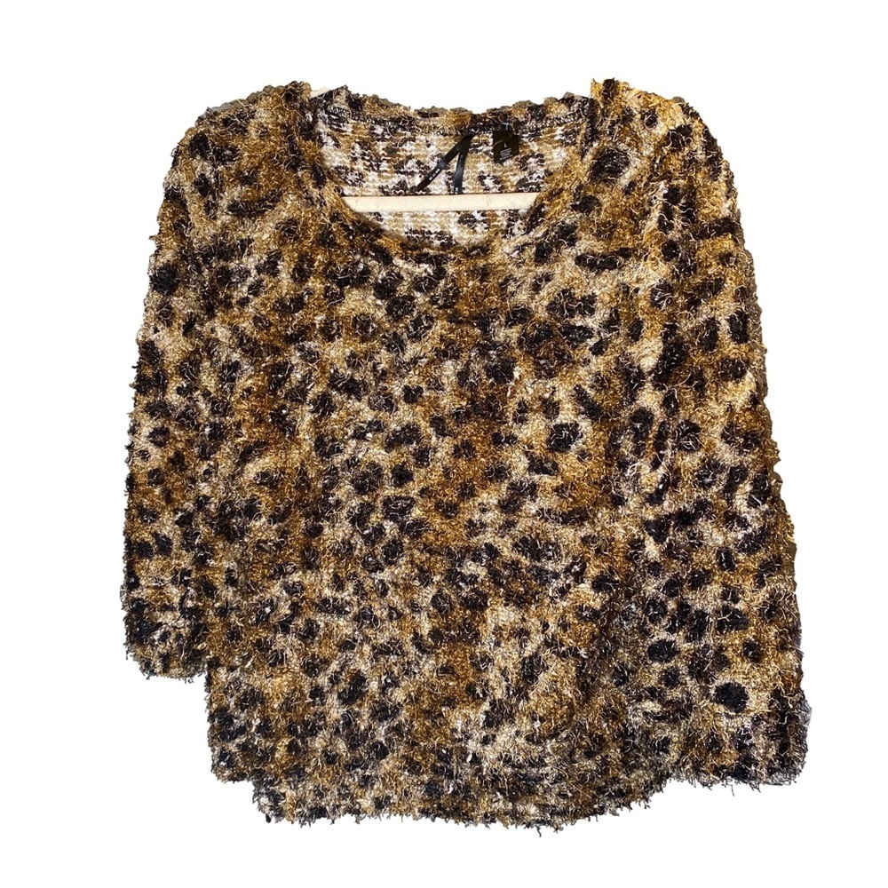 So it is Leapord print eyelash sweater size L
